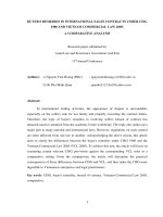 BUYERS REMEDIES UNDER CISG 1980 AND VCL 2005