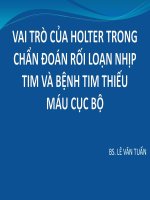 VAI TRÒ của HOLTER TRONG CHẨN đoán rối LOẠN NHỊP TIM và BỆNH TIM THIẾU máu cục bộ