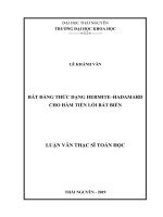Bất đẳng thức dạng hermite hadamard cho hàm tiền lồi bất biến 