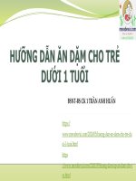hưỡng dẫn ăn dặm cho trẻ dưới 1 tuổi năm 2020, dễ áp dụng, theo y văn