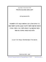 Nghiên cứu đặc điểm cận lâm sàng và đột biến gene JAK2 v617f trên bệnh nhân tăng tiểu cầu tiên phát tại bệnh viện trung ương thái nguyên 