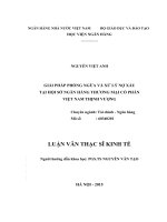 Luận văn thạc sỹ - Giải pháp phòng ngừa và xử lý nợ xấu tại Hội sở Ngân hàng Thương mại Cổ phần Việt Nam Thịnh Vượng