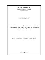 Luan van nang cao chat luong tin dung dau tu phat trien tai ngan hang phat trien Viet Nam