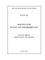 ĐẠO TIN LÀNH Ở VÙNG TÂY NAM BỘ HIỆN NAY