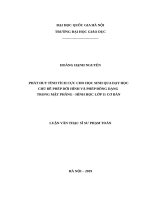 Phát huy tính tích cực cho học sinh qua dạy học chủ đề phép dời hình và phép đồng dạng trong mặt phẳng   hình học 11 cơ bản 