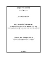 Phát triển dịch vụ e banking tại vietcombank trong bối cảnh việt nam hội nhập kinh tế quốc tế 