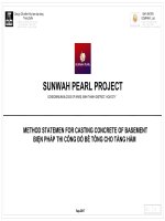 Biện pháp thi công đổ bê tông tầng hầm dự án Sunwah Pearl 52 tầng