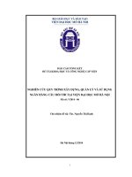Nghiên cứu quy trình xây dựng, quản lý và sử dụng ngân hàng câu hỏi thi tại viện đại học mở hà nội 