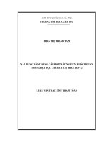 Xây dựng và sử dụng câu hỏi trắc nghiệm khách quan trong dạy học chủ đề tích phân lớp 12 