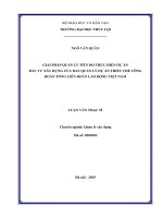 Giải pháp quản lý tiến độ thực hiện dự án đầu tư xây dựng của ban quản lý dự án thiết chế công đoàn tổng liên đoàn lao động việt nam 