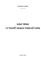 Giáo trình lý thuyết hoạch toán kế toán 