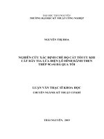 Nghiên cứu xác định chế độ cắt tối ưu khi cắt dây tia lửa điện lỗ hình rãnh then thép 9crsi đã qua tôi 