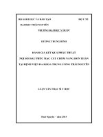 Đánh giá kết quả phẫu thuật nội soi sau phúc mạc cắt chỏm nang đơn thận tại bệnh viện đa khoa trung ương thái nguyên 