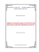 Nghiên cứu giải pháp thoát nước bền vững để thích ứng với biến đổi khí hậu ứng dụng cho khu đô thị 5a, phường 4, thành phố sóc trăng 