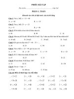 PHIẾU BÀI TẬP TỰ ÔN Ở NHÀ ( Nghỉ dịch)