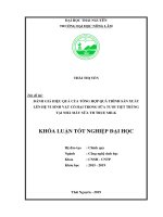 Đánh giá hiệu quả của tổng hợp quá trình sản xuất lên hệ vi sinh vật có hại trong sữa tươi tiệt trùng tại nhà máy sữa TH true milk 