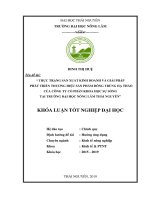 Thực trạng sản xuất kinh doanh và giải pháp phát triển thương hiệu sản phẩm đông trùng hạ thảo của công ty cổ phần khoa học sự sống tại trường đại học nông lâm thái nguyên 