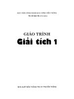 Giáo trình giải tích 1 