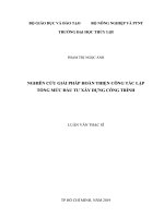 Nghiên cứu giải pháp hoàn thiện công tác lập tổng mức đầu tư xây dựng công trình 