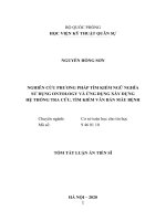 Nghiên cứu phương pháp tìm kiếm ngữ nghĩa sử dụng ontology và ứng dụng xây dựng hệ thống tra cứu tìm kiếm văn bản mẫu bệnh tt 