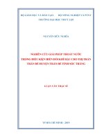 Nghiên cứu giải pháp thoát nước trong điều kiện biến đổi khí hậu cho thị trấn trần đề huyện trần đề tỉnh sóc trăng 