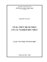 Về đa thức hệ số thực có các nghiệm đều thực 