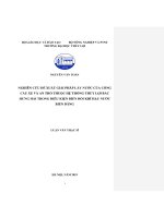 Nghiên cứu đề xuất giải pháp lấy nước của cống cầu xe và an thổ thuộc hệ thống thủy lợi bắc hưng hải trong điều kiện biến đổi khí hậu nước biển dâng 