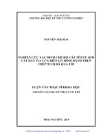 Nghiên cứu xác định chế độ cắt tối ưu khi cắt dây tia lửa điện lỗ hình rãnh then thép 9crsi đã qua tôi 