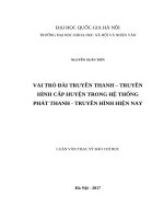 Vai trò đài truyền thanh truyền hình cấp huyện trong hệ thống phát thanh truyền hình hiện nay 