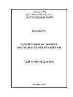Hợp đồng dịch vụ logistics theo pháp luật việt nam hiện nay 