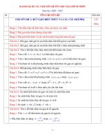 DANH SÁCH CÁC CHUYÊN ĐỀ ÔN THI 10