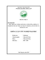 Thực hiện quy trình chăm sóc, nuôi dưỡng, phòng và trị bệnh cho lợn thịt nuôi tại trại vũ thị hoa, huyện phù cừ, tỉnh hưng yên 