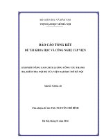 Giải pháp nâng cao chất lượng công tác thanh tra kiểm tra nội bộ của viện đại học mở hà nội 