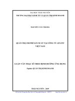 Quản trị chi phí sản xuất tại công ty apatit việt nam 