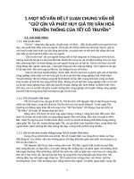 tiểu luận môn đường lối đề tài giới trẻ hiện nay trong vấn đề giữ gin và phát huy giá trị văn hóa của tết cổ truyền 