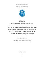 Xây dựng mô hình quản lý ứng dụng công nghệ thông tin trong việc tự học ngoại ngữ của sinh viên   tại khoa công nghệ thông tin viện đại học mở hà nội 