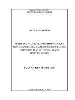 Nghiên cứu phân bố của thân mềm chân bụng trên cạn (mullusca gastropoda) ở khu bảo tồn thiên nhiên thần sa   phượng hoàng, tỉnh thái nguyên 