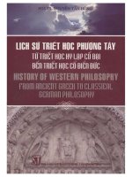 Lịch sử triết học phương tây từ triết học hy lạp cổ đại đến triết học cổ điển đức 