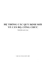 Hệ thống các quy định mới về cán bộ, công chức 