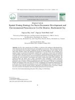 Định hướng không gian phát triển kinh tế - xã hội và bảo vệ môi trường huyện Củ Chi, Thành phố Hồ Chí Minh