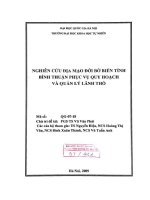 Nghiên cứu địa mạo đới bờ biển tỉnh bình thuận phục vụ quy hoạch và quản lý lãnh thổ 