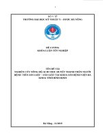 ĐỀ CƯƠNG NGHIÊN CỨU NỒNG ĐỘ ACID URIC TRÊN NGƯỜI BỆNH  TIỀN SẢN GIẬT  SẢN GIẬT