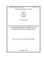 Đánh giá kết quả hóa trị vinorelbine kết hợp trastuzumab trong ung thư vú di căn có HER2 dương tính tại bệnh viện k 