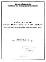 Phân tích tu từ trong trích giảng văn học anh mỹ  stylistic analysis of british and american literary texts 