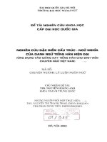 Nghiên cứu đặc điểm cấu trúc   ngữ nghĩa của danh ngữ tiếng hán hiện đại   ứng dụng vào giảng dạy tiếng hán cho sinh viên chuyên ngữ việt nam 