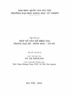 Một số vấn đề hiện đại trong đại số   hình học   tôpô 