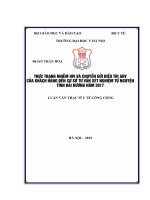 Thực trạng có kết quả xét nghiệm sàng lọc dương tính HIV và chuyển gửi điều trị ARV của khách hàng đến cơ sở tư vấn xét nghiệm tự nguyện tỉnh hải dương năm 2017 