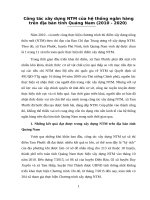 Công tác xây dựng NTM của hệ thống ngân hàng trên địa bàn tỉnh Quảng Nam (2010  2020)