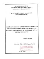 Nghiên cứu chế tạo vật liệu hấp phụ sét hữu cơ (organoclays) trên cơ sở nguồn nguyên liệu bentonit và ứng dụng để xử lý các chất hữu cơ độc hại trong nước 
