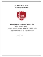BIẾN ĐỔI KHÍ HẬU ẢNH HƯỞNG TIÊU CỰC ĐẾN  PHÁT TRIỂN BỀN VỮNG. NGHIÊN CỨU CÁC MÔ HÌNH THÍCH ỨNG VÀ GIẢM THIỂU. BIẾN ĐỔI KHÍ HẬU Ở VIỆT NAM VÀ THẾ GIỚI